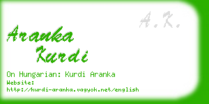 aranka kurdi business card